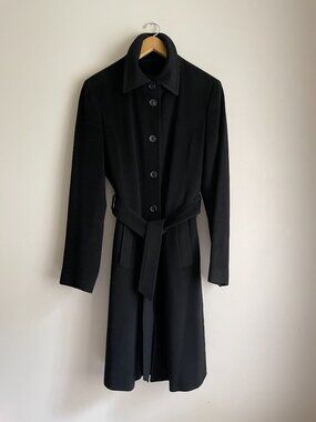 HUGO BOSS Wool Cashmere Belted 3/4 Length Trench Coat